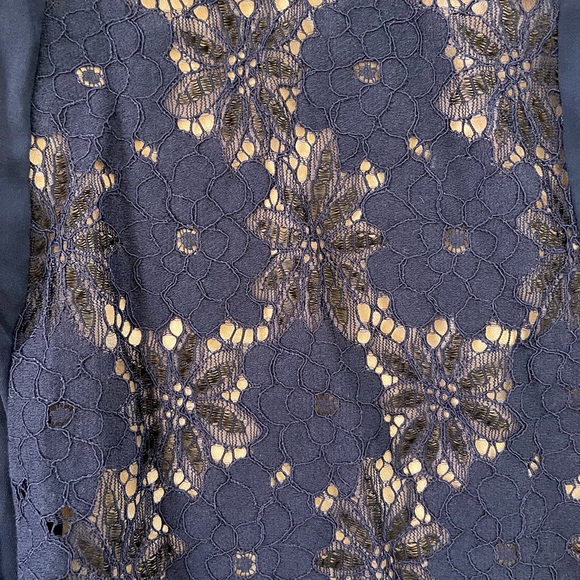 Foxiedox 2 piece dress set navy skirt crop top lace midi NWT - Picture 5 of 6